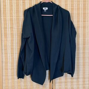Old Navy Womens L Green Open Front Cardigan Office Western Resort Granny Flaw